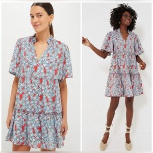Tuckernuck Red and Blue Floral Mini Dress